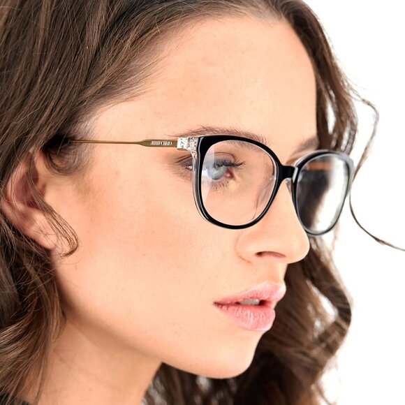 Final Price! Jimmy Choo JC302 07T3 00 Black/Gold Eyeglasses 53mm - Picture 2 of 10